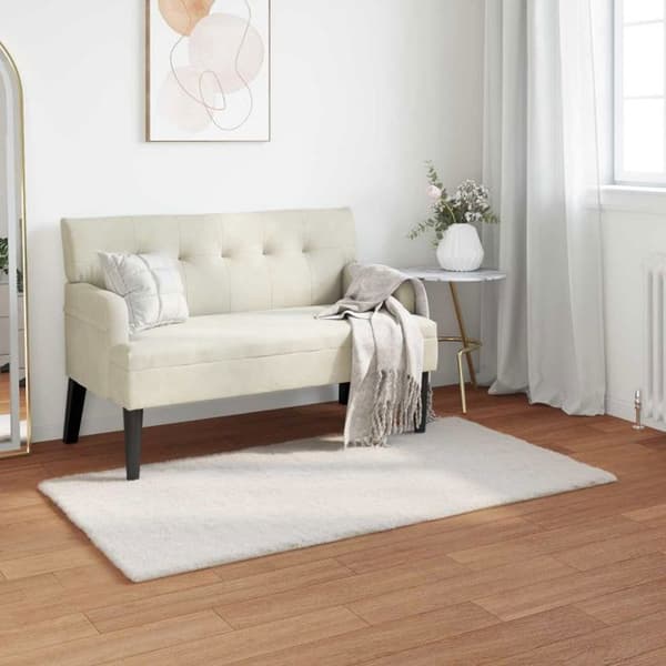 Teppe falsk pels VIDAXL Olite crème 60 x 110 cm – mjuk polyester, rektangulär
