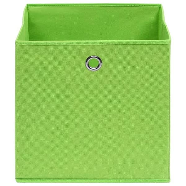vidaXL Förvaringsboxar 4 st Grön 32x32x32 cm Tyg