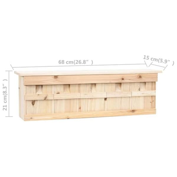 vidaXL Sparvhus med 5 sovrum 68x15x21 cm Granved