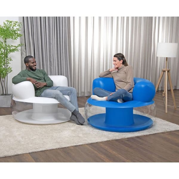 Inflatable Fåtölj - BESTWAY - Mod Pod - 112x112x70 cm - Vit - Blå