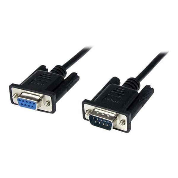 StarTech Nullmodemkabel RS232 DB9 hane-hona 2 m svart