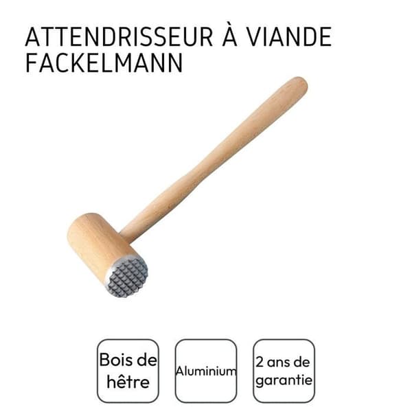 Köttömjukare i trä Fackelmann Wood Edition ref. 31440