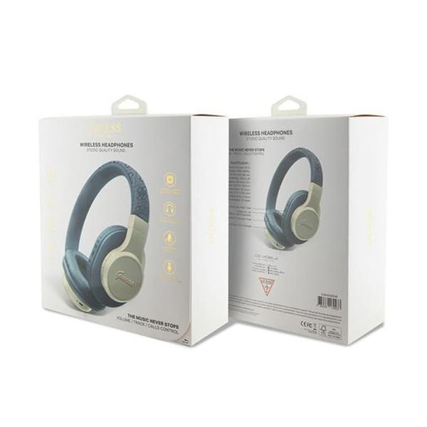 Guess 4G Script Metal Logotyp - Trådlösa in-ear hörlurar Bluetooth V5.3 (blå)