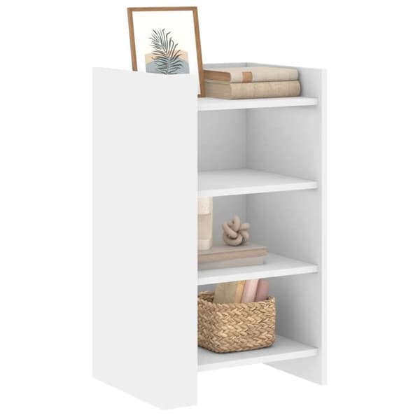 vidaXL Buffé vit 45x35x75 cm ingenjörsträ 848381