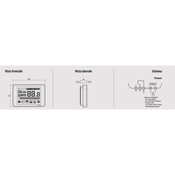 Termostat - Vemer - VE452900 - Touchscreen - Veckoprogrammering - Svart