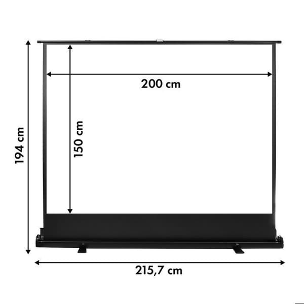 Projektionsduk - Maclean - MC-211 - Bärbar - 100'' - 4:3 - Matt vit yta