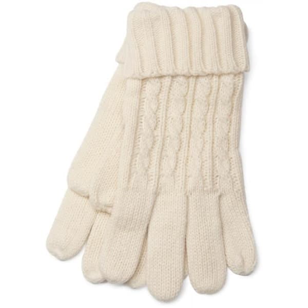 Set med pomponmössa, loop-scarf och krämfärgade handskar - styleBREAKER, 70% polyakrylat/30% ull