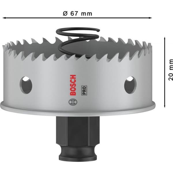 Borrkrona - BOSCH - 2608594461 - Grå - Kompakt - Hållbar