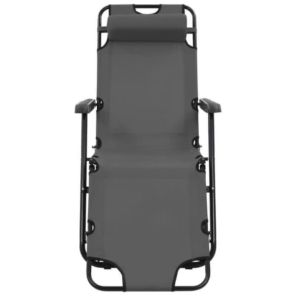 Lounge Chair - vidaXL - 2 st - Stål - Fällbar - Väderbeständig