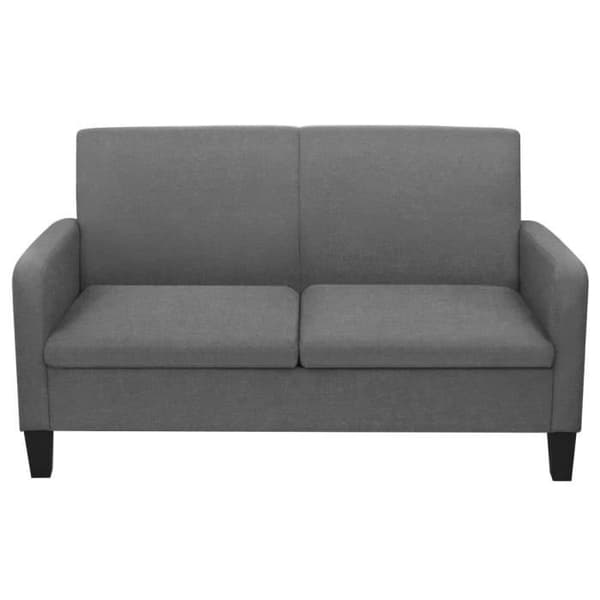 vidaXL 2-sits soffa 135x65x76 cm Mörkgrå 244709