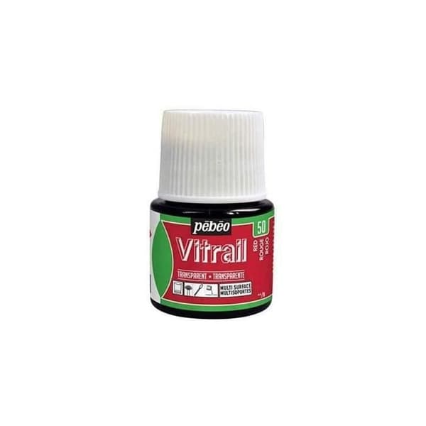 Glasyr - PEBEO - Röd - 45 ml - Transparent - Opalescent