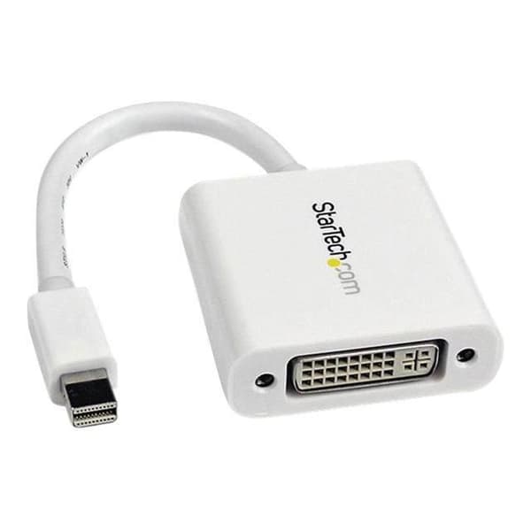DVI videoadapter - StarTech.com - MDP2DVIW - Mini DisplayPort till DVI - 1920 x 1200 - Vit