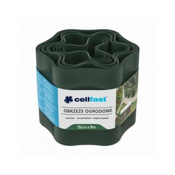 Gräsmattkant 200mm x 9m Flexibel PVC Brun