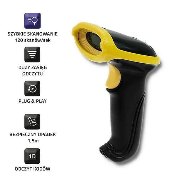 Scanner - QOLTEC - 50862 - Trådlös - 2.4GHZ - Upplösning 600 Dpi