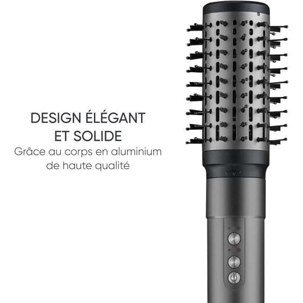 Ionic styling brush - SEVERIN - 5-in-1 multistyler - Powerful BLDC motor - 5 attachments - 1500 W - Grå och svart