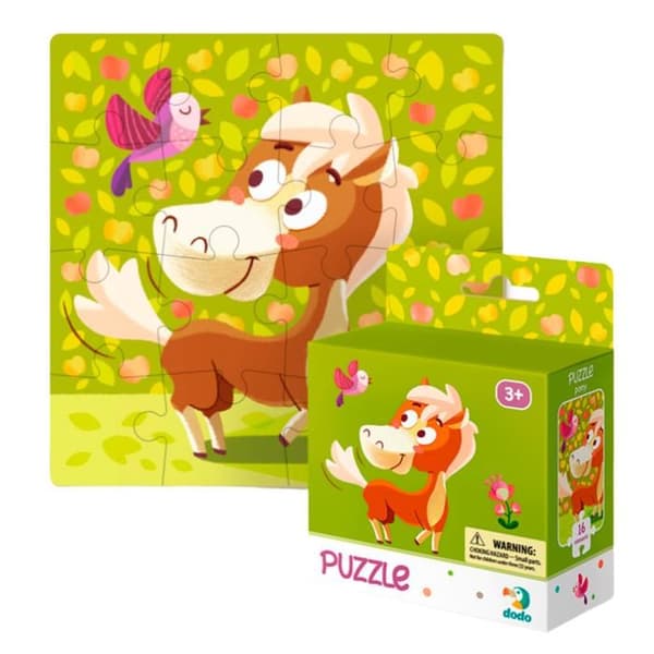 Pussel - DODO - 0114 - 16 Bitars - Multikolor - För Barn 3 år och uppåt