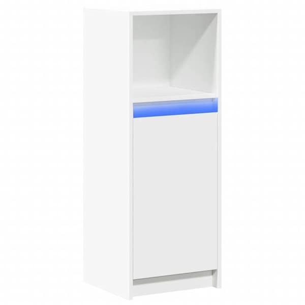 vidaXL Buffé med LED vit 38x34x100 cm ingenjörsträ 852166