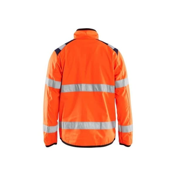 Blaklader högsynlighets softshelljacka dubbellager - Orange / Marin