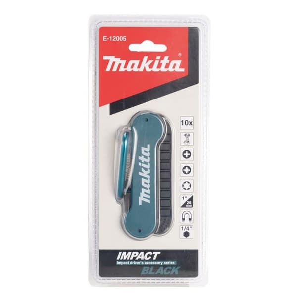 Skruvbits - MAKITA - E-12005 - Paket med 10 bits - Stål S2 - 25 mm