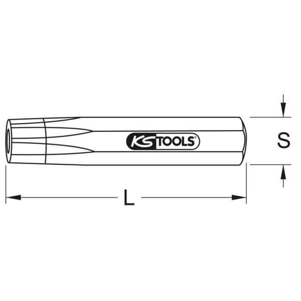Nitar - KS Tools - 1292207 - Stål - 5 x 10 mm - Vit