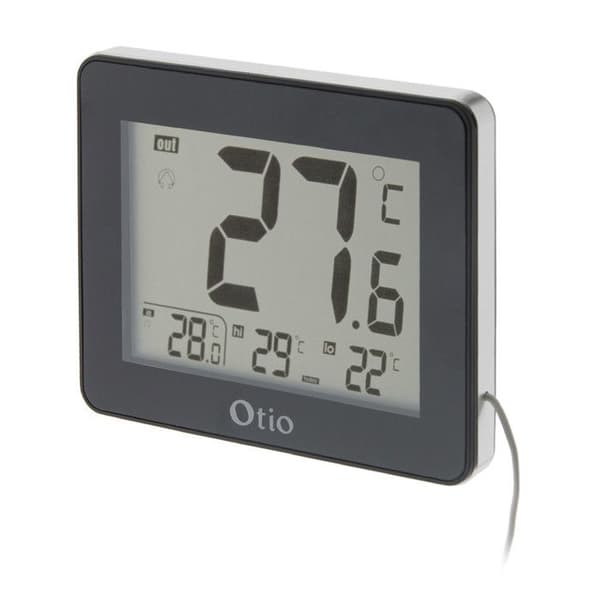 Termometer - OTIO - 936062 - Inomhus/Utomhus - Svart
