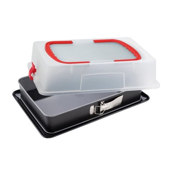 Rektangulär fällbara form med transportlock 42 x 29 x 7 cm Dr. Oetker Back-Idee Kreativ