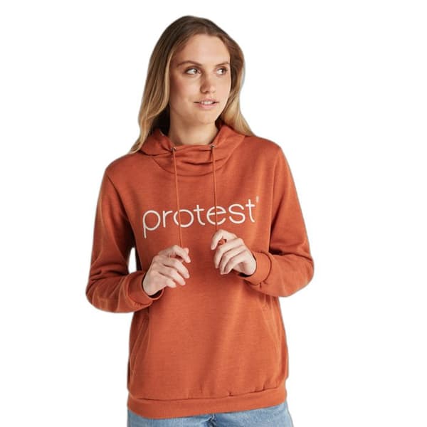 Klassisk hoodie för kvinnor Protest - ekorrbrun