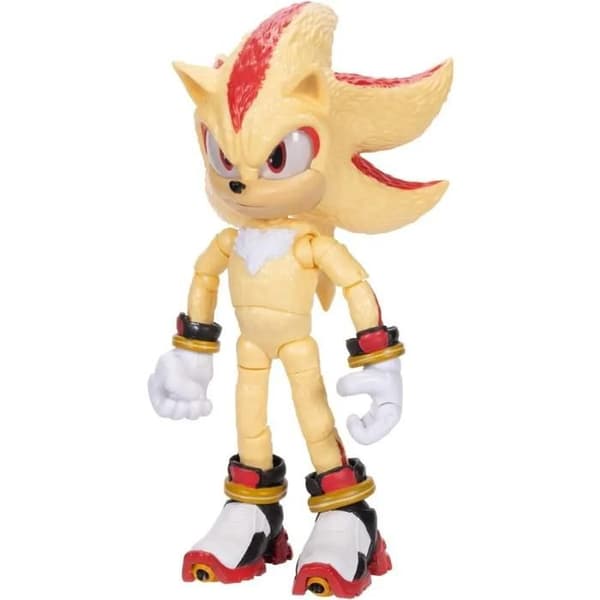 Figur - JAKKS PACIFIC - Sonic 3 Super Shadow - Troget design - Hållbara material - Kompakt storlek