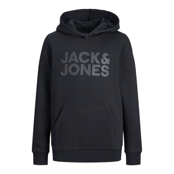 Barn hoodie Jack & Jones Corp Logo - svart
