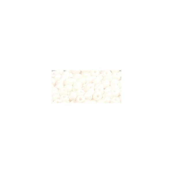 Rocaillespärlor - RAYHER - 4mm - 120 stycken - Glas - Vit - Matt effekt