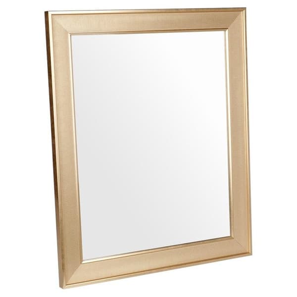 Rektangulär väggspegel - VILDE - 49,5x59,5 cm - Guldram - Högkvalitativ plast - Väggmontering