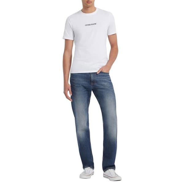 Slim T-shirt med broderad Guess-logotyp