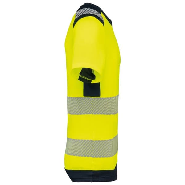 Återvunnen säkerhetströja WK. Designad för arbete - hög synlighet gul / marinblå
