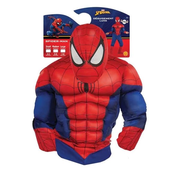 SPIDERMAN LYXDRÄKT – 5/6 ÅR – RUBIE