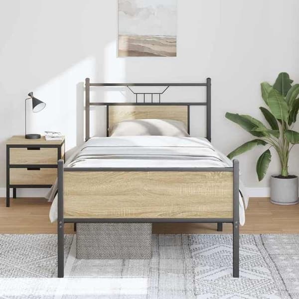 vidaXL Sängram utan madrass eksonoma 90x190 cm 4106972