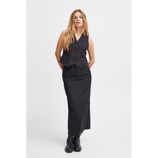 Hög midja lång kjol dam Pulz Jeans Bindy