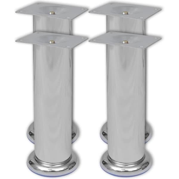 vidaXL 4 st Runda Soffben Krom 180 mm
