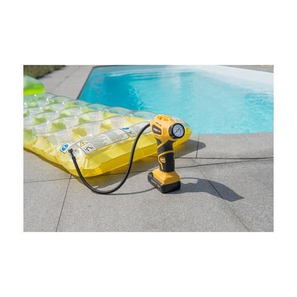 18V sladdlös bärbar luftkompressor/inflator - POWERPLUS - Luftpump - Lätt att hantera