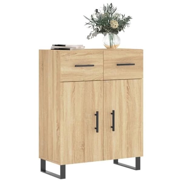 vidaXL Buffé eksonoma 69,5x34x90 cm ingenjörsträ 828007