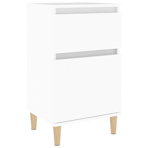 vidaXL Sängbord Vit 40x35x70 cm 819692