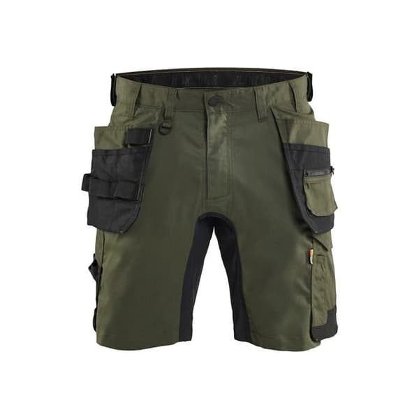 Kort Blaklader med flytande fickor Stretch 2D
