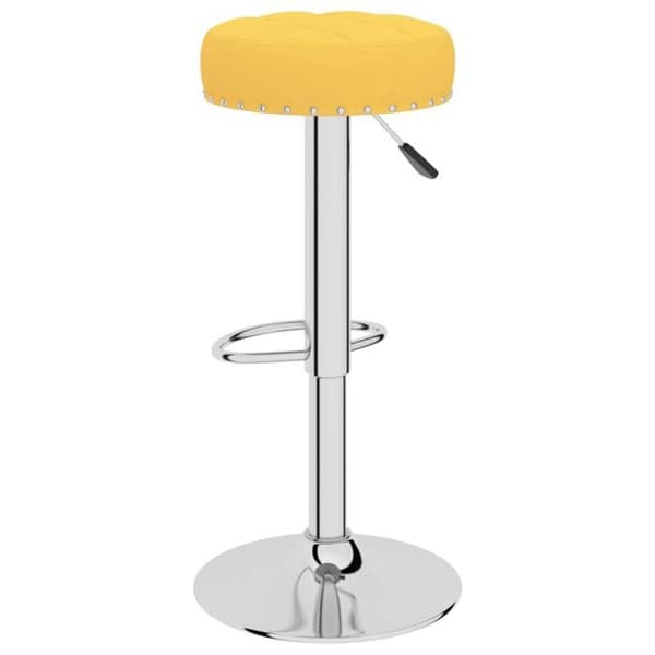 vidaXL Barstolar set om 2 senapsgul tyg 332978