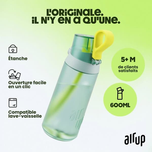 Gourde Air Up Click Grön 600 ml med 5 smaklatta utan socker