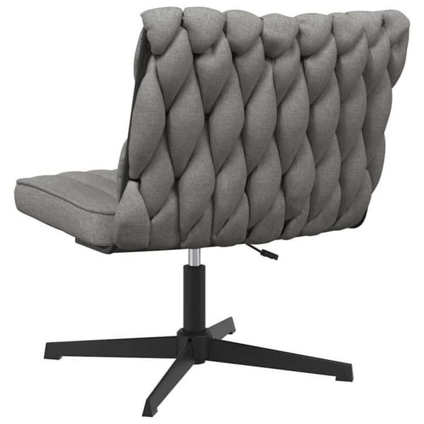 Skrivbordsstol med snurrfunktion - VIDAXL - Ljusgrå - 100% polyester - Justerbar höjd - Modern design