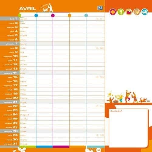 Sept/sep Skola Familjeväggkalender