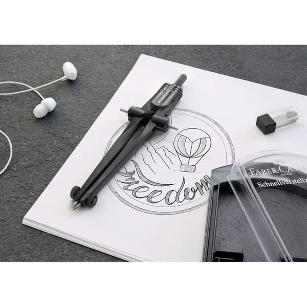Kompass - Faber-Castell - Ström 2019 - Snabbinställning - Modern design - Grå