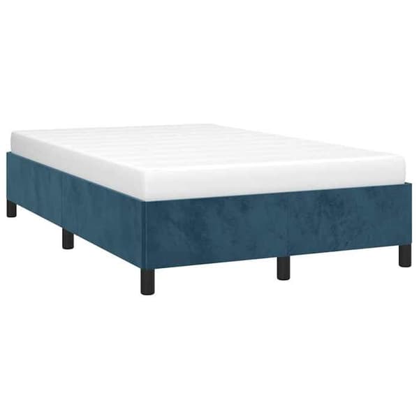 vidaXL Sängram utan madrass mörkblå 120x200 cm sammet 347316