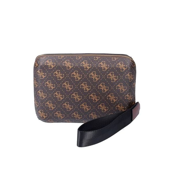 Trousse Guess Herr Modena logotyp 4G Brun läder