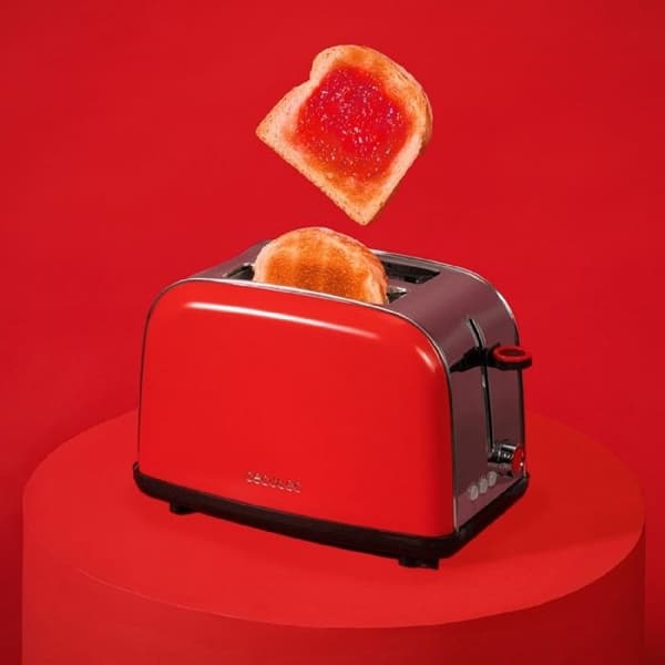 Cecotec Vertikal Brödrost Toastin Time 850 Röd