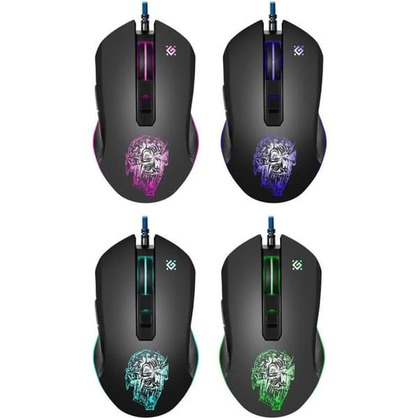 Trådad mus - DEFENDER - Sleipnir GM-927 - 12800 dpi - Flätad kabel - 5 programmerbara knappar